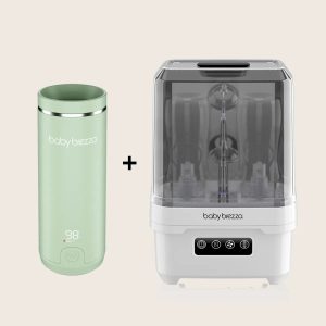 Perfect Travel Bundle: Superfast Portable Bottle Warmer + Portable Sterilizer Dryer Mini